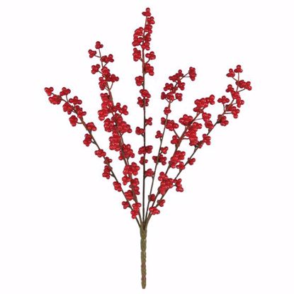 Picture of 18" Red Berry Plastic Bush x 7