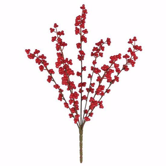 Picture of 18" Red Berry Plastic Bush x 7