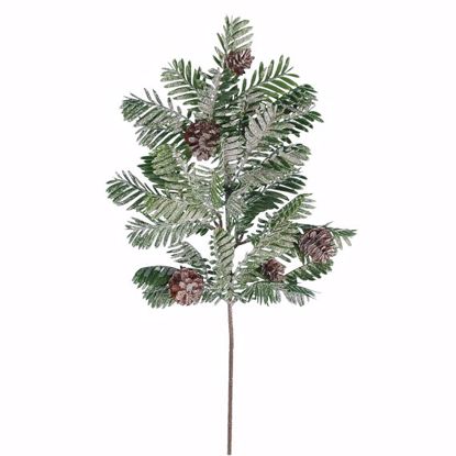 Picture of 19" Frosty Pine Flocked/Glitter Plastic Spray