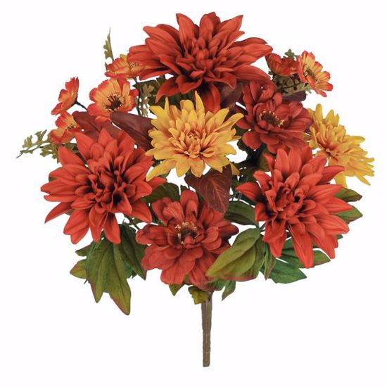 Picture of Rust and Gold Garden Mixed Floral Bush (12 Stems, 19")