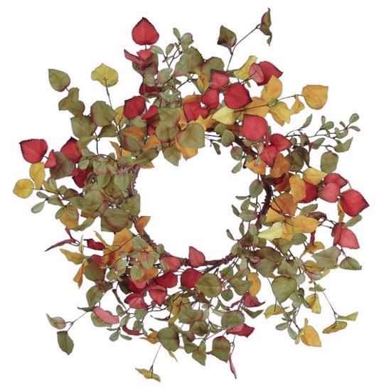 Picture of Autumn Leaves Birch Wreath (20")