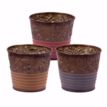 Picture of 3 Asst Two-Tone Pot Cover 4"