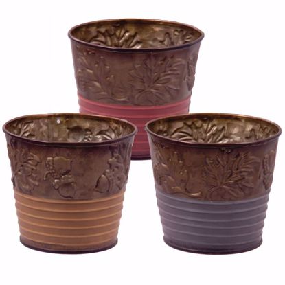Picture of 3 Asst Two-Tone Pot Cover 7"