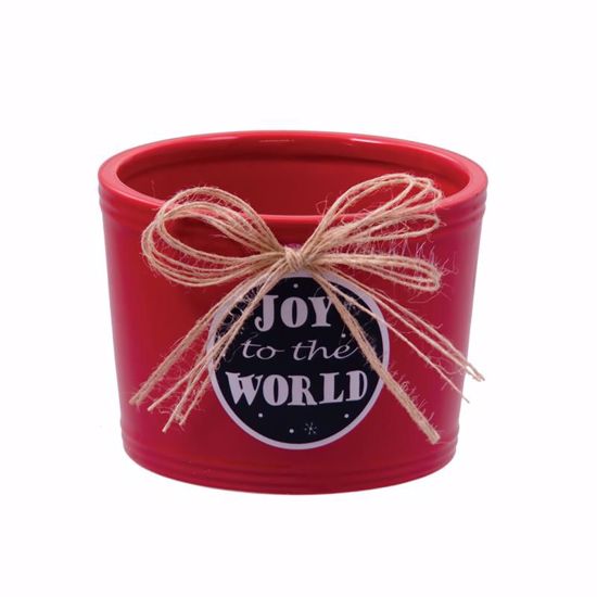 Picture of Red "JOY" Planter 4"