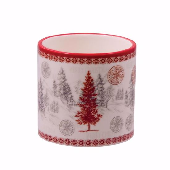 Picture of Ceramic Planter with Red Tree 3.75"
