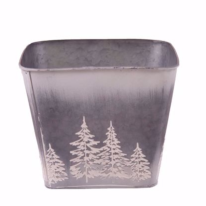 Picture of Snowy Pine Square Pot Cover 9"