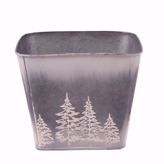 Picture of Square Snowy Pine Pot Cover 9"