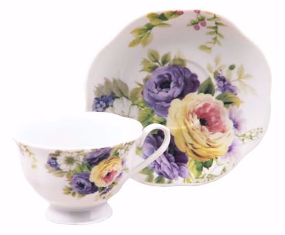 Picture of Multifloral Porcelain Teacup & Saucer