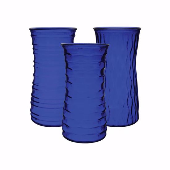 Picture of Syndicate Sales  8.5" Rose Vase - Cobalt (3 Assorted Styles)