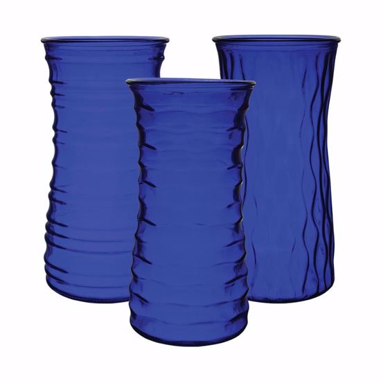 Picture of Syndicate Sales 9.75" Rose Vase - Cobalt (3 Assorted Styles)