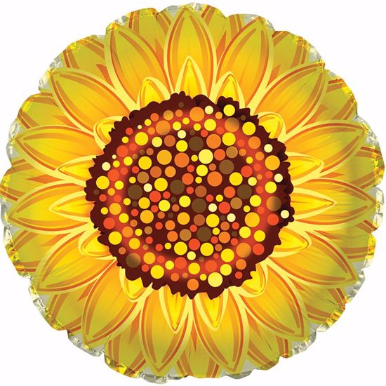 Picture of 17" 2-Sided Foil Balloon: Sunflower