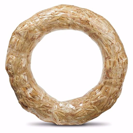 Picture of 10" Straw Wreath Wrapped Clear