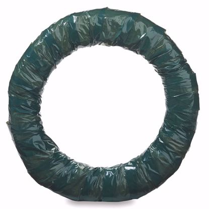 Picture of 10" Straw Wreath Wrapped Green