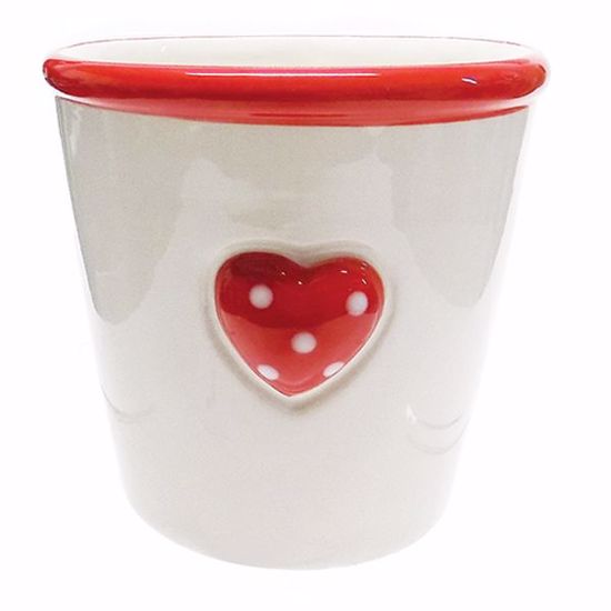 Picture of Polk-A-Dot Heart Planter 4"