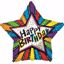 Picture of 17" 2-Sided Foil Balloon: Birthday Stripes & Stars