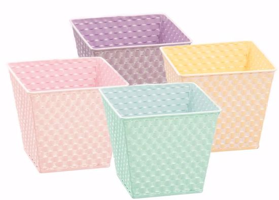 Picture of Pastel Woven Pattern Square Planter Assortment 5"