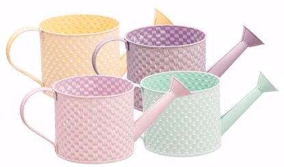 Picture of Pastel Woven Pattern Watering Can Assortment 4"