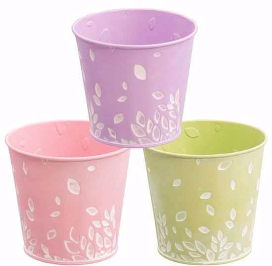 Picture of Pastel Falling Leaves Pot Cover Assortment 4"