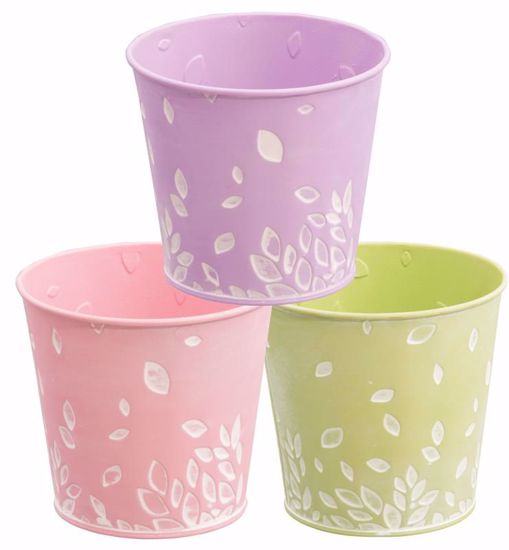 Picture of Pastel Falling Leaves Pot Cover Assortment 6"