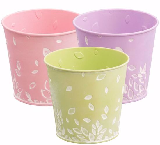 Picture of Pastel Falling Leaves Pot Cover Assortment 7"