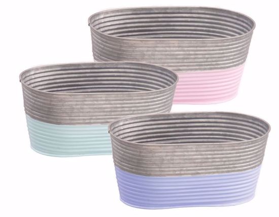 Picture of Pastel Half Dip Oval Planter Assortment 9"