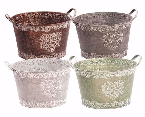 Picture of Neutral Shade with Lace Trim Planter Assortment 11"