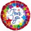 Picture of 17" 2-Sided Foil Balloon: Thank You Burst