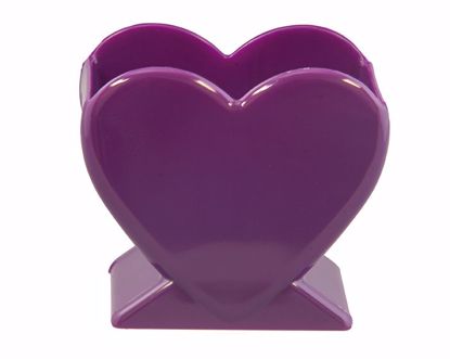 Picture of Diamond Line 4.5" Heart Vase - Purple