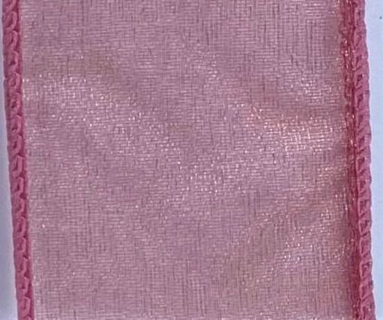 Picture of #9 Deluxe Sheer Wired Ribbon- Dark Mauve