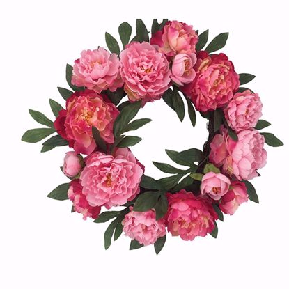 Picture of Pink Peony Ranunculus Wreath (20")