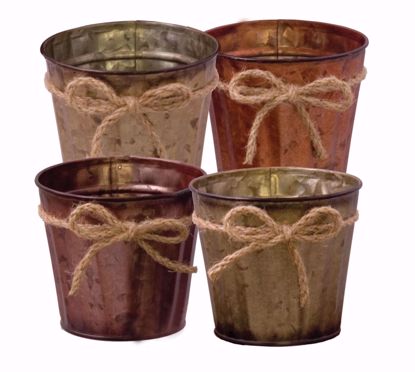 Picture of 4 Asst Rustic Pot Cover 6"