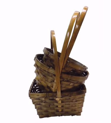 Picture of Bamboo Basket Assortment-Stained (3 Styles, Hard Liner Incl.)