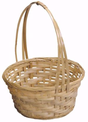 Picture of 8.5" Bamboo Basket with Handle-Natural (Hard Liner Incl.)