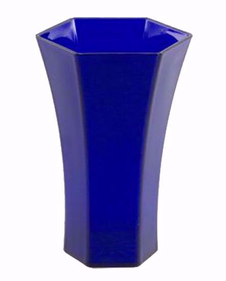Picture of Diamond Line 8" Rose Vase - Cobalt