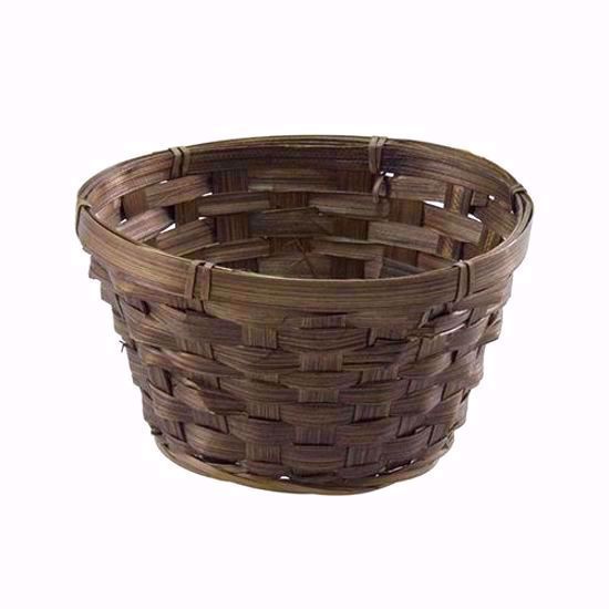 Picture of 6.5" Round Bamboo Low Bowl-Stained (Hard Liner Incl.)