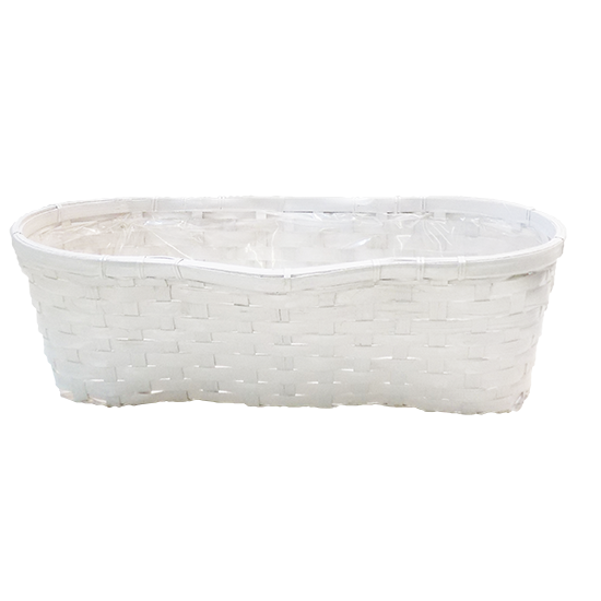 Picture of Lined Triple Bloomer Peanut Basket-White