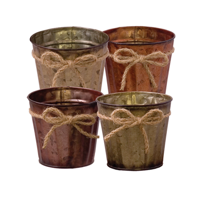 Picture of 4 Asst Rustic Pot Cover 4"