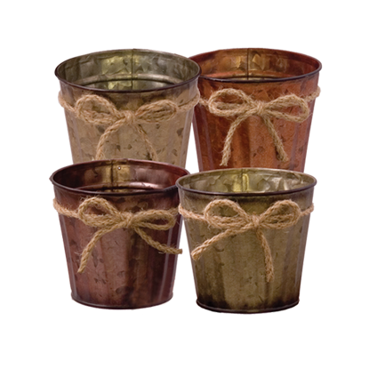 Picture of Twine Bow Pot Cover Assortment 4.5"