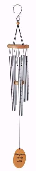 Picture of Footprints 40" Silver Wind Chime