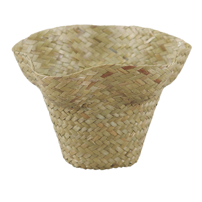 Picture of Palm Leaf Natural Hat Pot Cover 4"