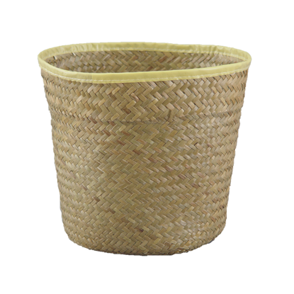 Picture of Palm Leaf Natural Sewn Rim Pot Cover  8"
