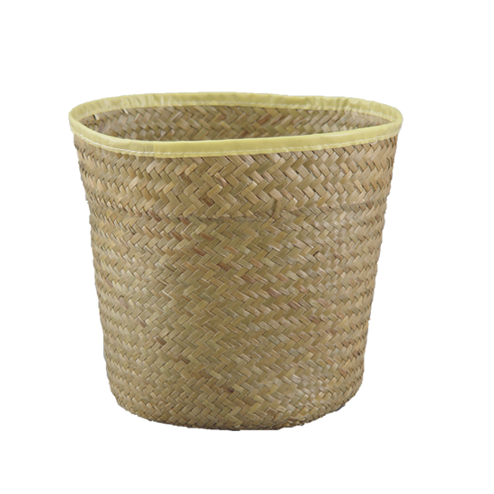 Picture of Palm Leaf Natural Sewn Rim Pot Cover  10"