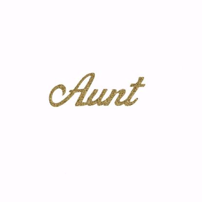 Picture of 1.5" Glitter Gold Script-Aunt