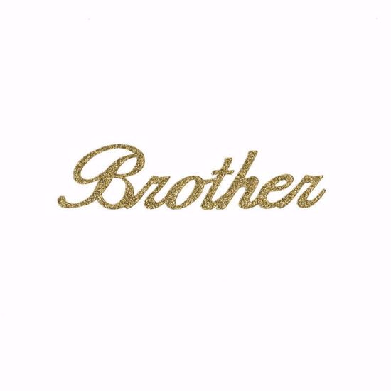 Picture of 1.5" Glitter Gold Script-Brother