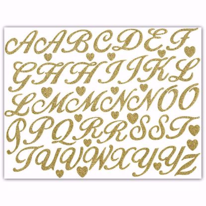 Picture of 1.5" Glitter Gold Script-Caps