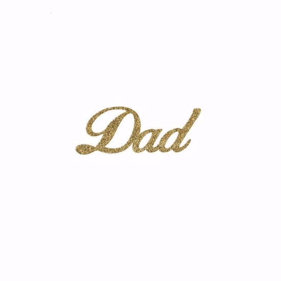 Picture of 1.5" Glitter Gold Script-Dad