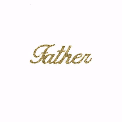 Picture of 1.5" Glitter Gold Script-Father