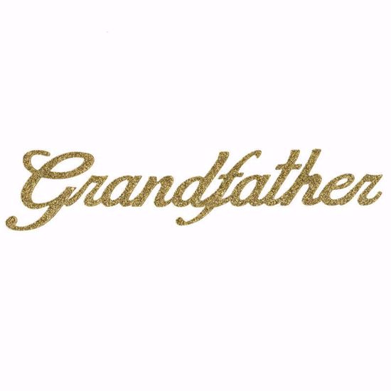 Picture of 1.5" Glitter Gold Script-Grandfather
