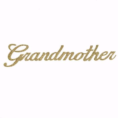 Picture of 1.5" Glitter Gold Script-Grandmother