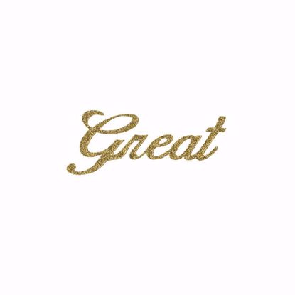 Picture of 1.5" Glitter Gold Script-Great